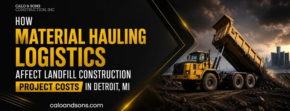 How Material Hauling Logistics Affect Landfill Construction Project Costs in Detroit, MI